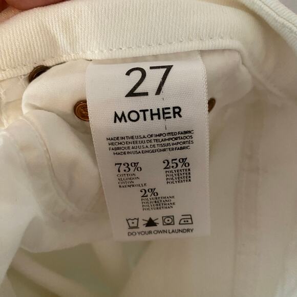 Mother The Looker Skinny Jeans Mirror Mirror White Mid Rise Preppy Women's 27 - Picture 14 of 15